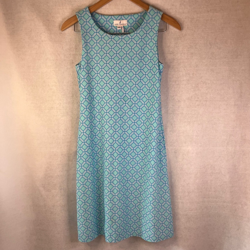 Jude Connally Lucy dress bamboo lattice Sz XS sleeveless shift NWOT athleisure